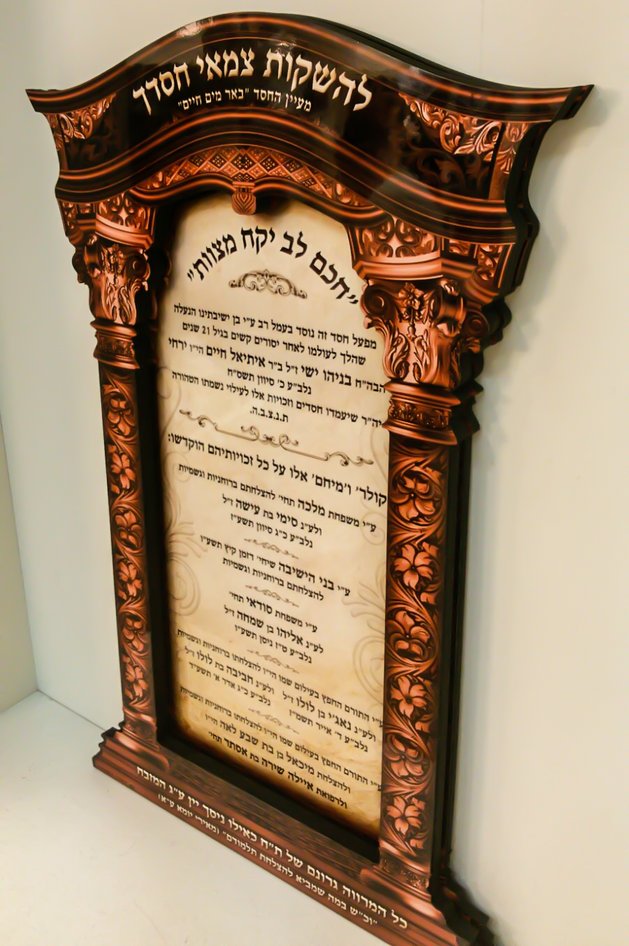 לוח הנצחה לבית הכנסת דקופז צורני